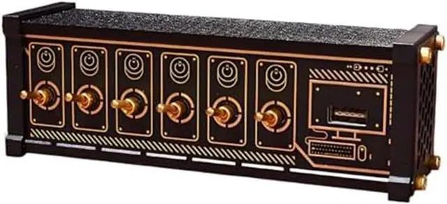 Alt view image 2 of 6 - 6 Ports USB C Switcher, Cyberpunk USB Docking Station, with Button Switch, Voice Control Function, Data Transmission, for Phones, Tablets, and Gadgets