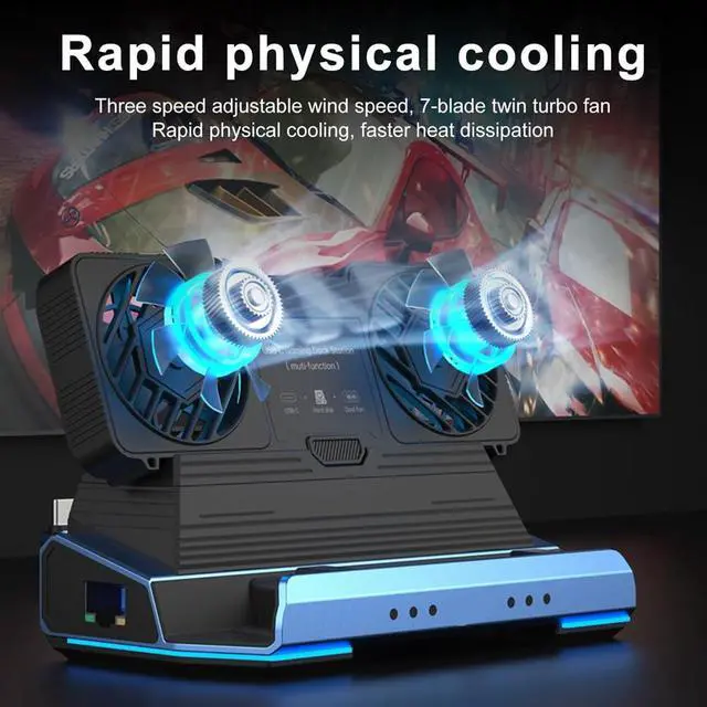 Alt view image 4 of 7 - Yaregelun 10-in-1 Type-C Game Docking Station for Steam DeckROG Ally/Switch M.2 PCie Nvme Hard Disk Box,USB C HUB 4K60HZ Dual Fan