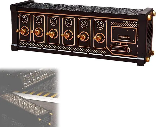 Main image of Retro USB Output Ports Docking Station, 6 Port USB C Hub Splitter with Independent Control Button Switch, 4 High Speed Data Ports, Plug and Play, for Phones, Tablets, Low Power Devices