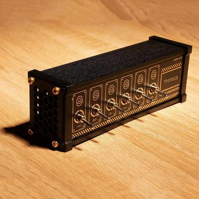 Main image of 6 Port USB Switcher, Independent Control, USB Docking Station, Data Transmission, 9 USB Input Ports, Button Switch, Retro Gold Plating Table Setting, Share USB Devices, for Boyfriend Gift