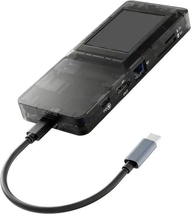 Main image of Portable Notebook Hub Featuring Touch Panel Three USB Interfaces Standard Openings 4K Compact Center