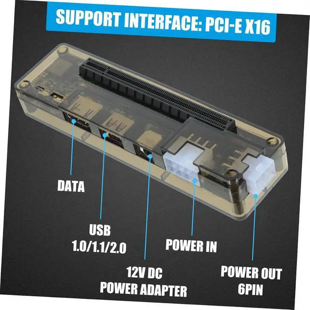 Alt view image 5 of 7 - Laptop Pci-e External Graphics Card Notebook Dock Support Random Style