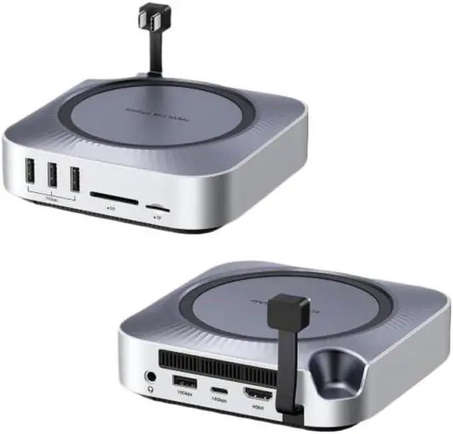 Alt view image 2 of 3 - M4 Docking Station with Dual Type-C to M.2 NVMe SSD Case 40Gbps 8K30Hz HDMI 10Gbps USB SD TF Ports Compatible with Mac M4 M4 Pro