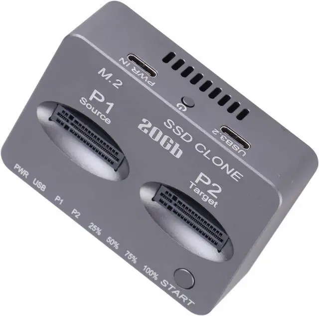 Main image of ACAGALA M.2 NVMe Docking Station USB 3.2 Type C Gen2 X 20Gbps Dual Bay Offline Clone Docking Station