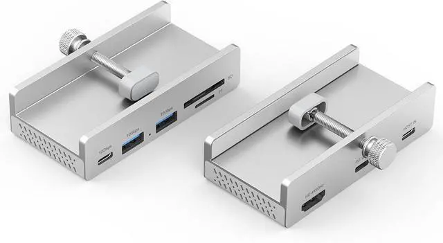 Alt view image 2 of 7 - Daguys HCL-1071 7-Port Type-C 3.2 Clamp Clamp Docking Station HUB with Type-C to Type-C Cable