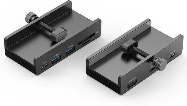Alt view image 5 of 7 - Daguys HCL-1071 7-Port Type-C 3.2 Clamp Clamp Docking Station HUB with Type-C to Type-C Cable
