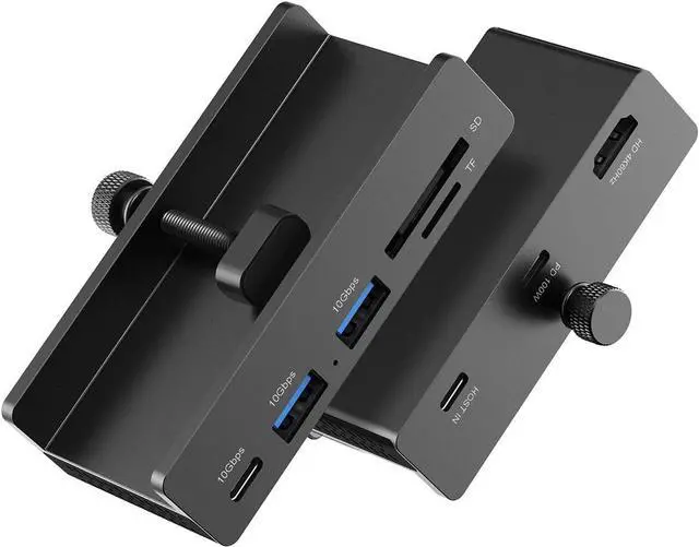 Alt view image 6 of 7 - Daguys HCL-1071 7-Port Type-C 3.2 Clamp Clamp Docking Station HUB with Type-C to Type-C Cable