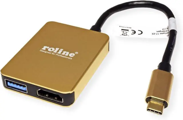 Alt view image 2 of 4 - ROLINE Gold USB Type C Docking Station HDMI 4K 2x USB 3.2 Gen 1 1x PD
