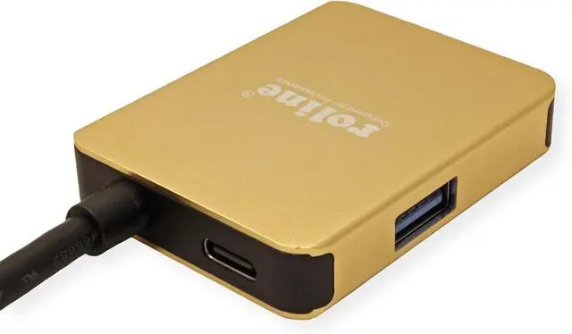 Alt view image 3 of 4 - ROLINE Gold USB Type C Docking Station HDMI 4K 2x USB 3.2 Gen 1 1x PD