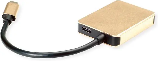 Alt view image 4 of 4 - ROLINE Gold USB Type C Docking Station HDMI 4K 2x USB 3.2 Gen 1 1x PD