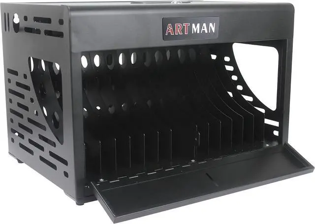 Main image of 16 Bay Locking Charging Station for Laptop Chromebook in Black Color Perfect for Educational and Corporate Settings
