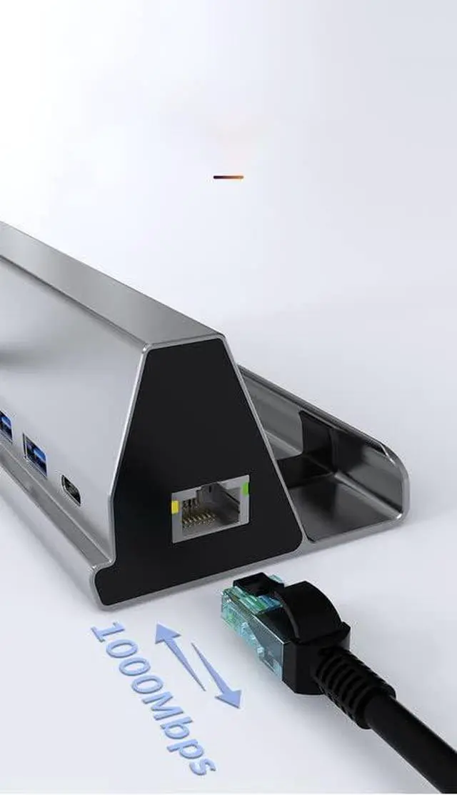Alt view image 6 of 7 - for Steam Deck Dock Multifunctional Docking Station HDMI HD 4K60HZ 7-in-1 Gaming Docking Station PD Charging Port + HD HD /4K+USB3.0 * 3+RJ45 /1000M (BS-107-Grey)