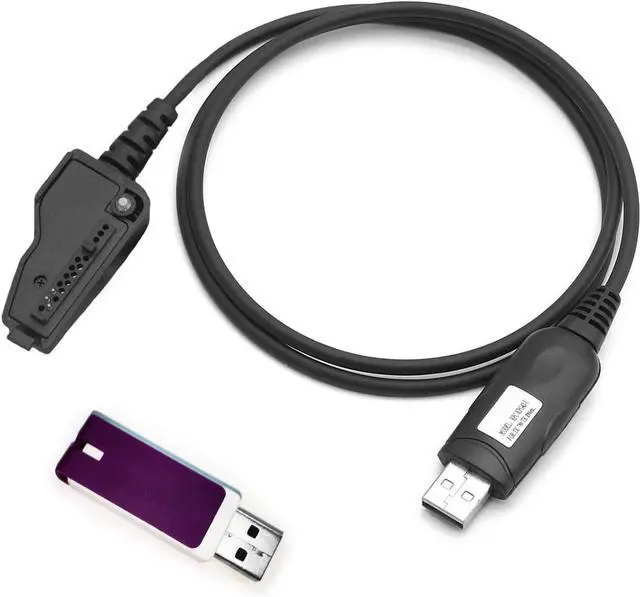 Main image of USB Program Cable for Kenwood NX-200 NX-300 TK-290 TK-390 Radio + Software | for TK-280 TK-380 TK-480, TK-2140 TK-3140 TK-2180 TK-3180 TK-5220 TK-5320 3-pin Walkie Talkie, Clone Cord Cat Lead Wire