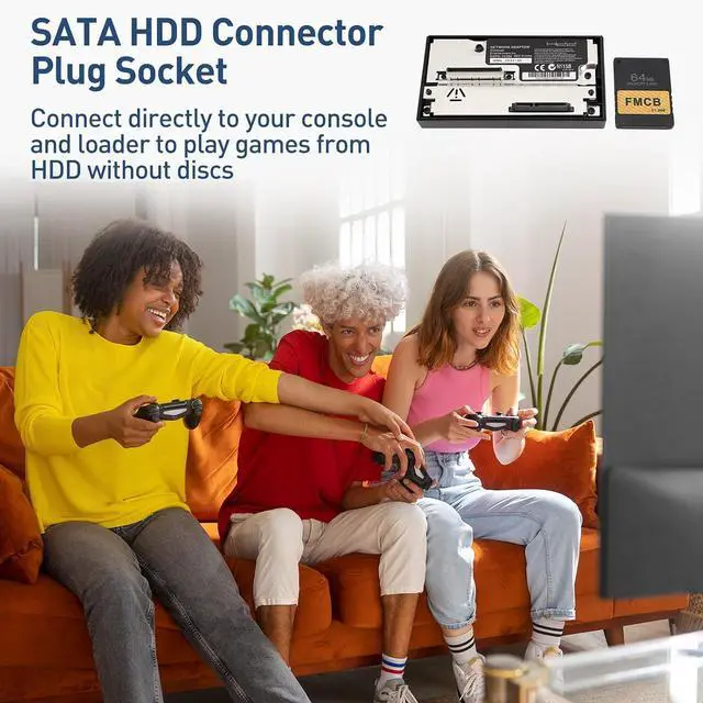 Alt view image 5 of 7 - Diyeeni SATA Network Adapters - Interface Card for, McBoot, 64MB FMCBV1.966 Memory Card, Supports 2TB SATA HDD