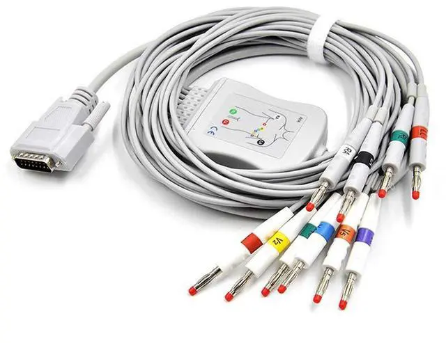 Main image of Data Source Lead Cable for Nihon Kohden BA-902D 10 Leads Cardiofax C, GEM 9020K, M, Q, S