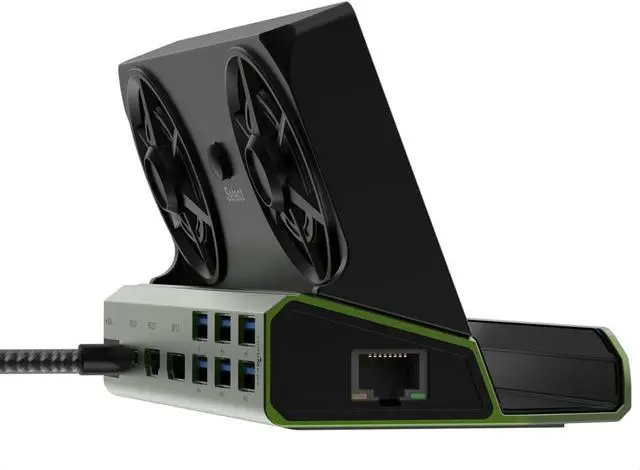 Alt view image 6 of 7 - for Steam Deck Console Docking Station Multifunctional Docking Station 10 in 1 Steam Deck Docking Station, Steam Deck Dual Fan Dock HDMI 2.0 (4K60Hz), Gigabit Ethernet, USB-C PD Port