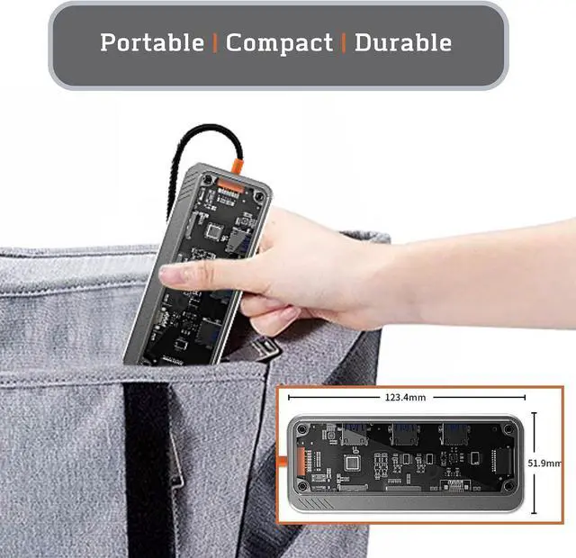 Alt view image 6 of 7 - USB C Multi Port 10 in 1 Docking Station With PD 100W, Multi Screen 4K Outputs, Stable Ethernet, 5Gbps Data Transfer, Aux 3.5mm Type-C USB Hub Adapter