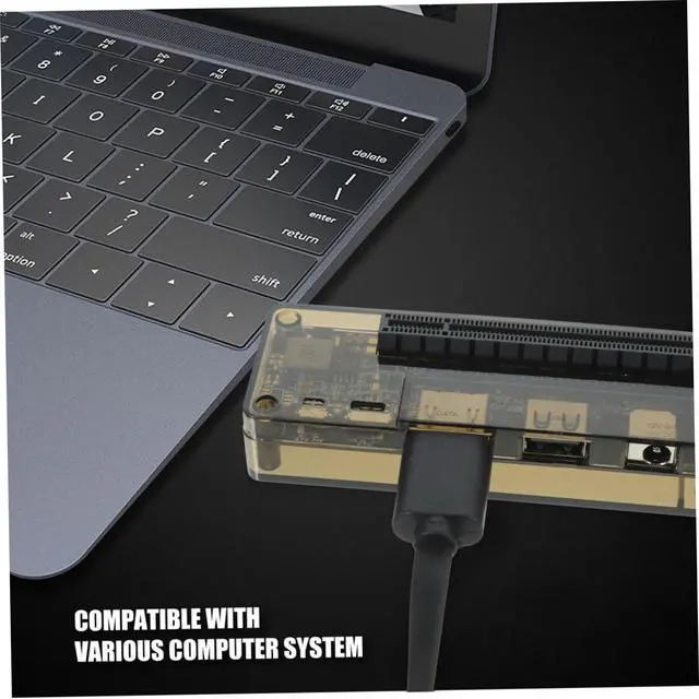 Alt view image 3 of 7 - External Graphics Card Dock for Laptops Pci-e Expansion Station with Power Output Portable Design for Gamers and Professionals Compatible with Various Graphics Cards