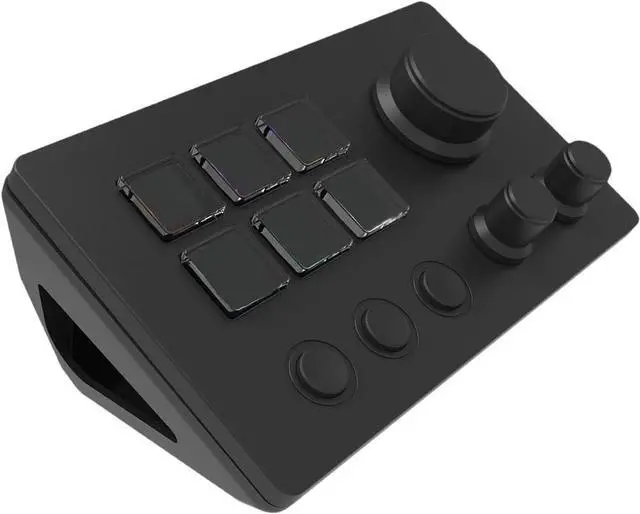 Main image of ler Dock Desktop Dock with Intelligent Keypad and Console 6 Keys User Friendly PP Material Suitable, Black