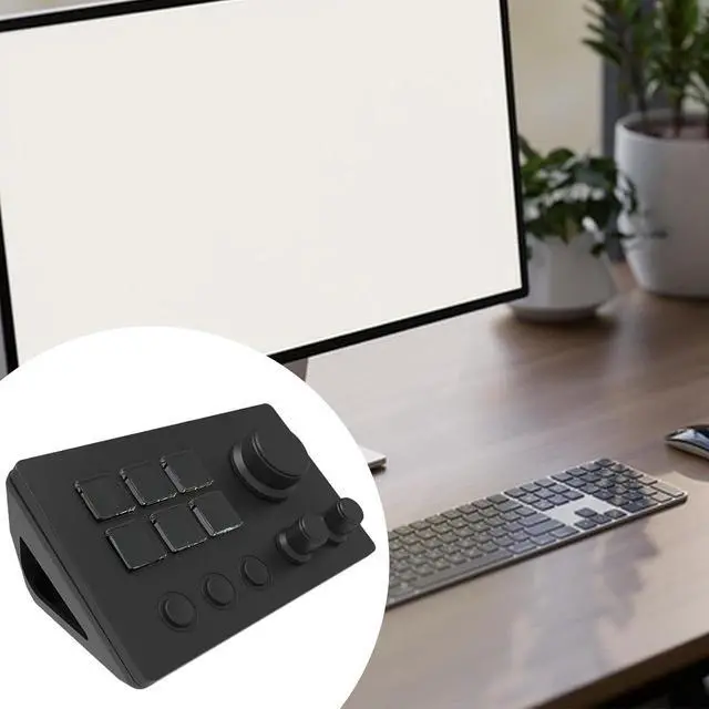 Alt view image 5 of 7 - ler Dock Desktop Dock with Intelligent Keypad and Console 6 Keys User Friendly PP Material Suitable, Black