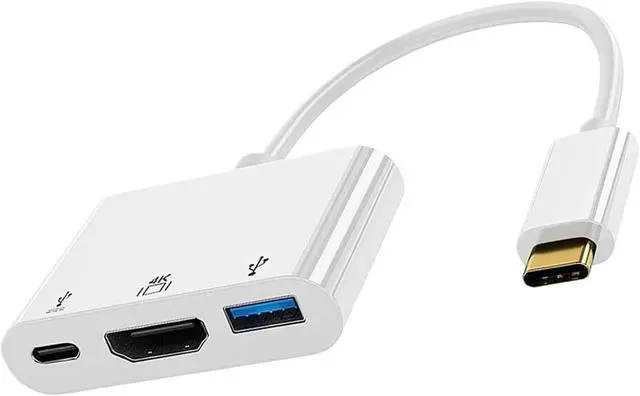 Alt view image 2 of 3 - Pro USB C Adapter USB C to DisplayPort HDMI Docking Station 3 TY>pe C to HDMI DP Converter for Macs(C to DP 1.2 USB PD)