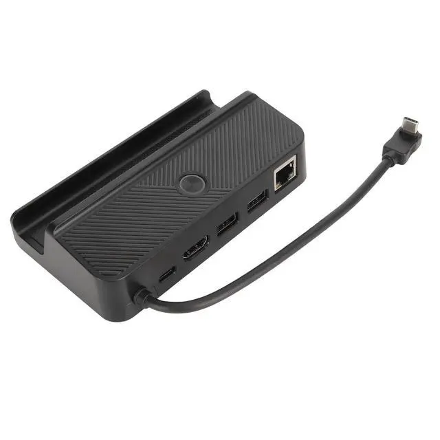 Alt view image 3 of 7 - Handheld Game Console Dock, USB C PD 100W Docking Station with RGB Light, 1000Mbps Ethernet, 4K 60Hz HD Output, Interface Expansion for Steam Deck and ROG Ally