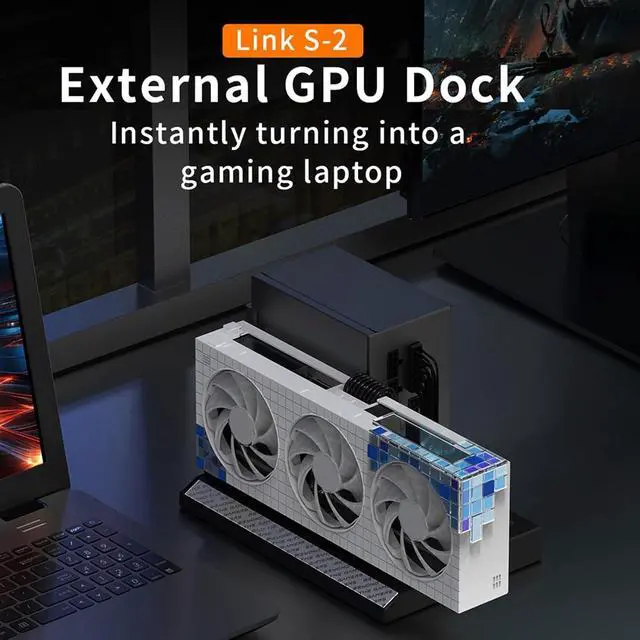 Alt view image 5 of 7 - Mingzhe External GPU Dock Compatible Graphics Expansion Dock Station Above Portable GPU Station (2)