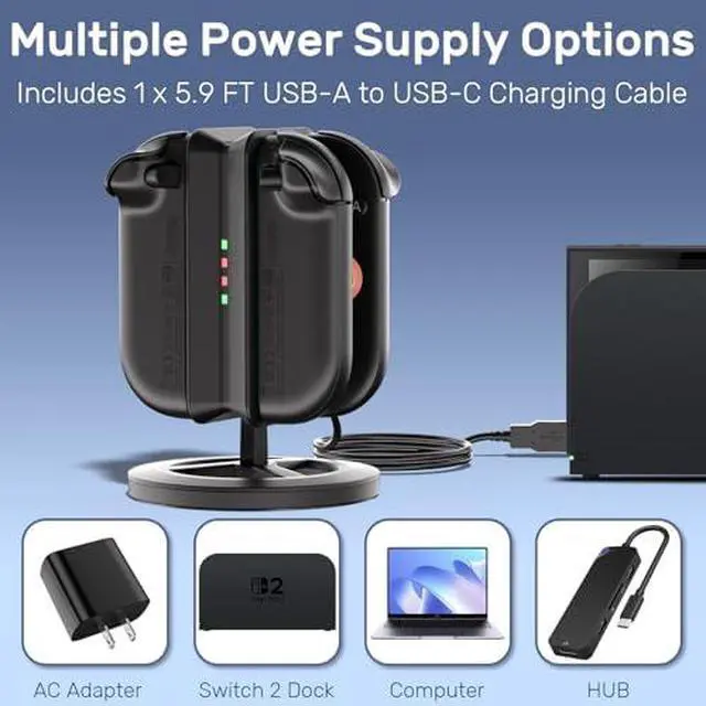 Alt view image 4 of 7 - Switch 2 Expansion Dock (Without Ethernet Port), Supporting 4K@120Hz/PD 100W/USB 3.0 Ports, paired with the Switch 2 Joy-Con Charging Dock (Round), Compatible with Joy-Con 2 Console Accessories.