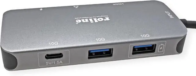Alt view image 3 of 5 - ROLINE USB 3.2 Gen 2 Type C Multiport Docking Station, 4K HDMI, LAN
