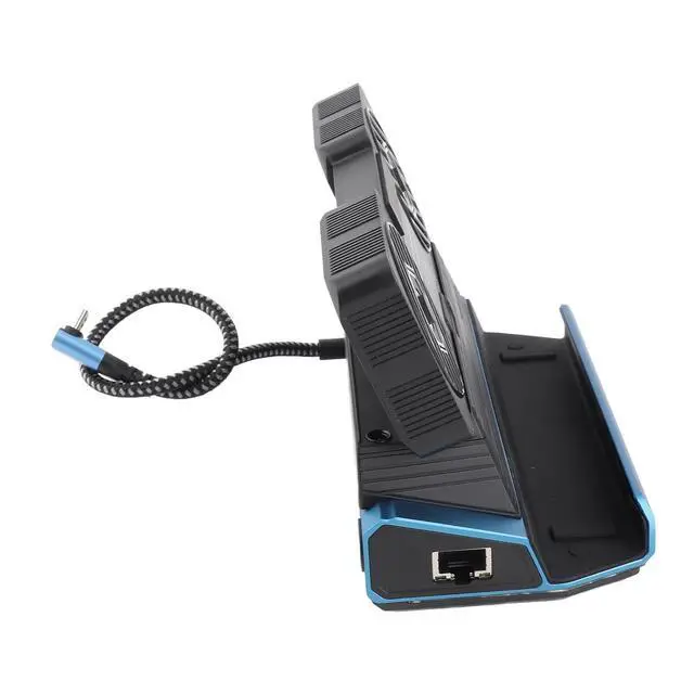 Alt view image 7 of 7 - 9 in 1 RGB Docking Station for with Dual Cooling Fan for Immersive Gaming Experience and High Speed Data Transfer