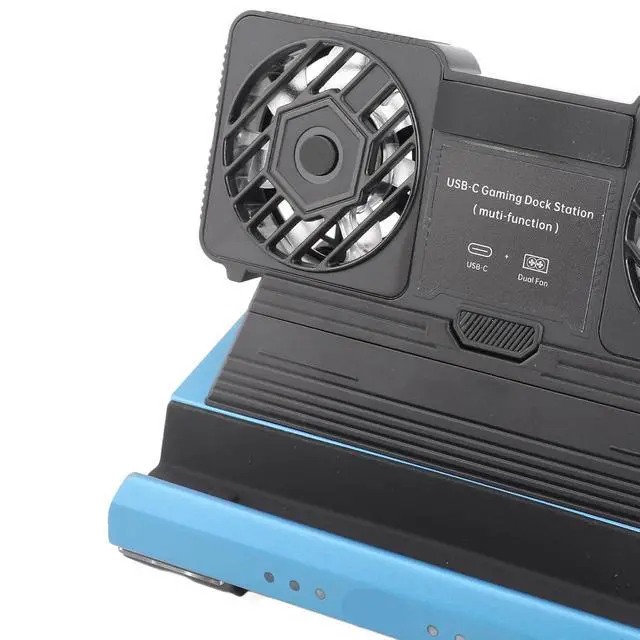 Alt view image 6 of 7 - 9 in 1 RGB Docking Station for with Dual Cooling Fan for Immersive Gaming Experience and High Speed Data Transfer