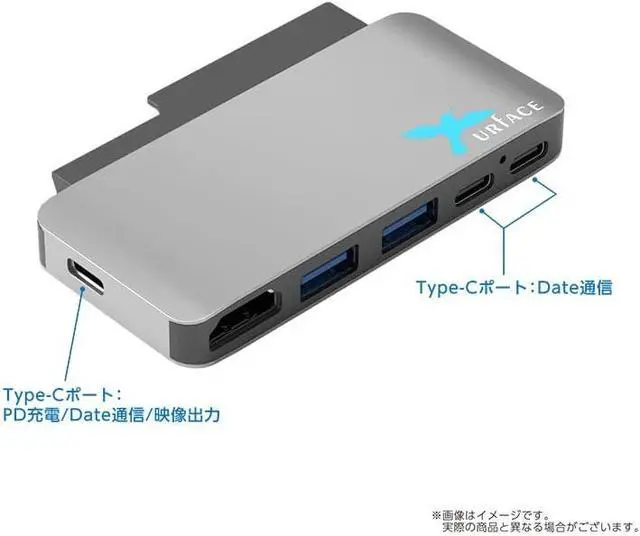 Alt view image 2 of 5 - IMD-SUR713PX Docking Type-C 3.1 Hub & HDMI & PD for Surface Pro X