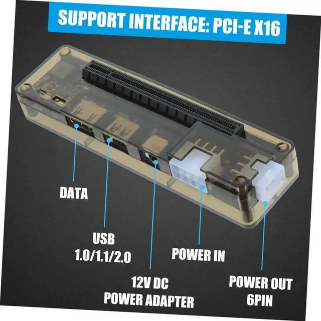 Alt view image 3 of 7 - Expand Laptop Graphics External Graphics Card Dock -e 220w Professional Dock Random Style