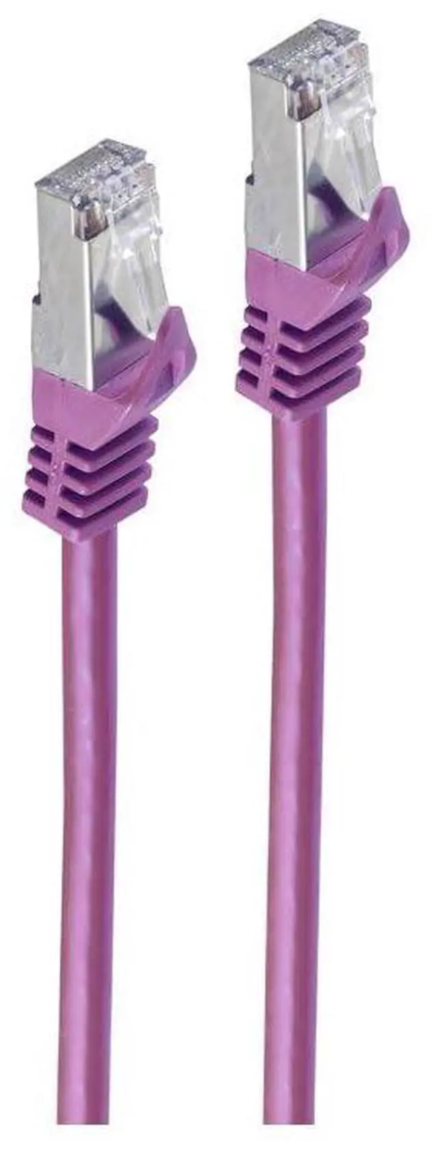 Main image of RJ45 Patch Cable with CAT 7 Raw Cable PIMF Purple 10 m