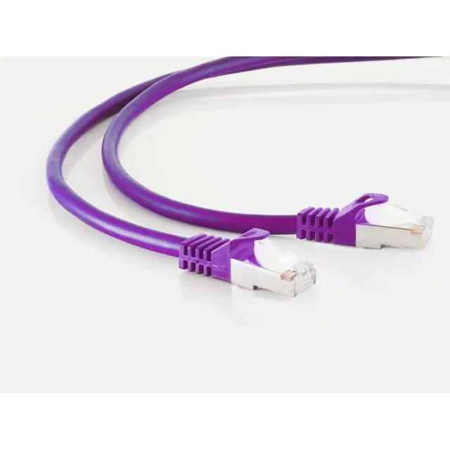 Alt view image 2 of 2 - RJ45 Patch Cable with CAT 7 Raw Cable PIMF Purple 10 m
