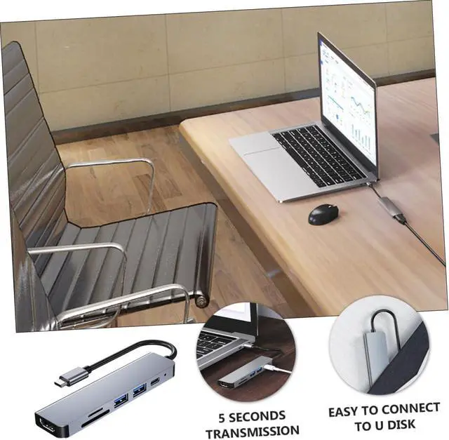 Alt view image 2 of 7 - Uonlytech 3pcs USB Hub Expansion Dock Fast Data Transfer for Laptop Compatible and for Printers Keyboards and USB Drives