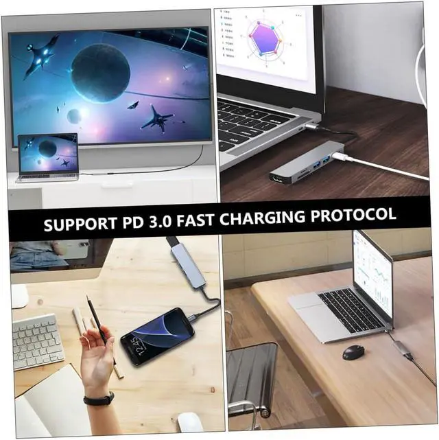 Alt view image 5 of 7 - Uonlytech 3pcs USB Hub Expansion Dock Fast Data Transfer for Laptop Compatible and for Printers Keyboards and USB Drives