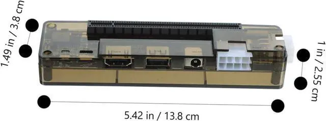 Alt view image 2 of 7 - External Laptop Graphics Card Dock for Gaming Portable PCI-E Expansion Dock Compatible Laptops Independent Video Card Accessory Random Styles