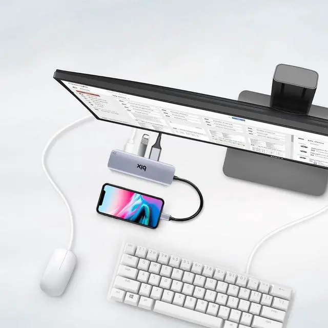 Alt view image 5 of 7 - Bix USB Type-C Multiport Dock 6-Port