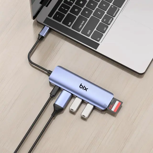 Alt view image 7 of 7 - Bix USB Type-C Multiport Dock 6-Port