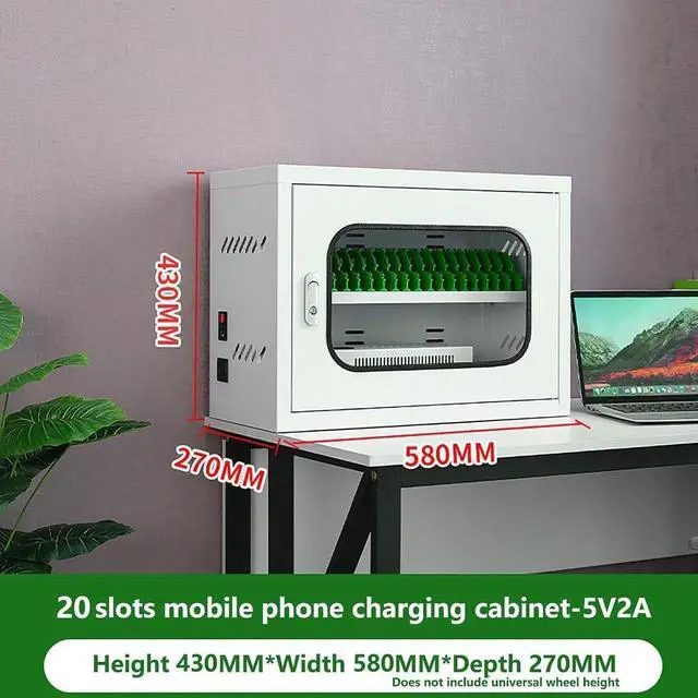 Alt view image 3 of 7 - Portable Phone Charging Station | USB Charging Locker with 20 Slots for Mobile Phones | Convenient Recharge Cabinet for 6/12/20 Devices Ideal for Offices and Public Spaces