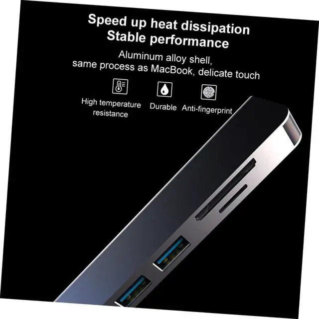 Alt view image 2 of 7 - Hemoton 3pcs Type-c Pd Fast Charging Hub Adapter Multifunctional Reader Converter for Laptops and Devices Compact Design Data Transfer Speed