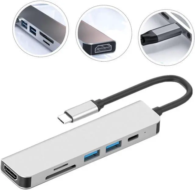 Alt view image 7 of 7 - Hemoton 3pcs Type-c Pd Fast Charging Hub Adapter Multifunctional Reader Converter for Laptops and Devices Compact Design Data Transfer Speed