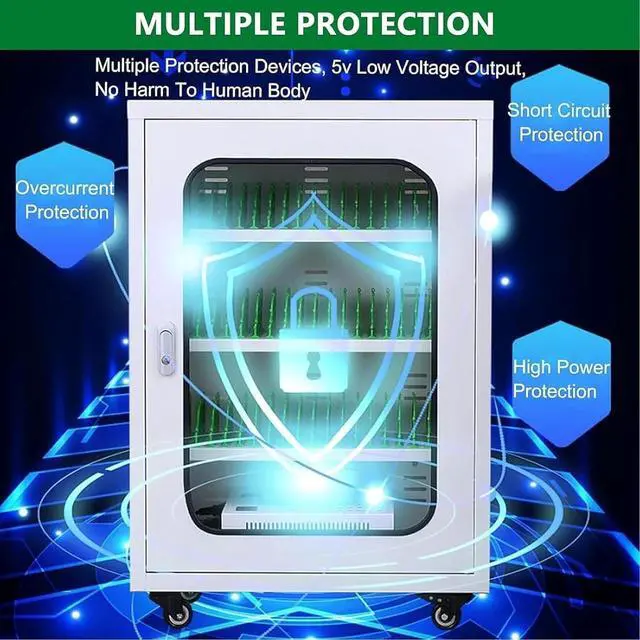 Alt view image 6 of 7 - Portable Phone Charging Station | USB Charging Locker with 20 Slots for Mobile Phones | Convenient Recharge Cabinet for 6/12/20 Devices Ideal for Offices and Public Spaces