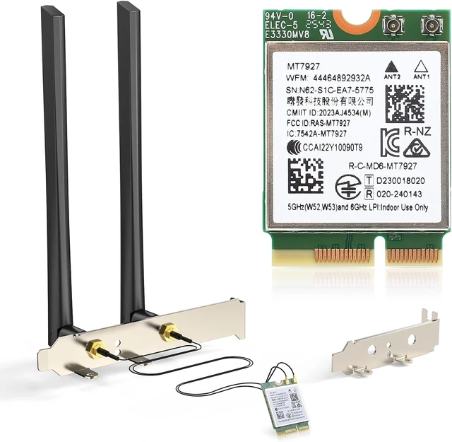 Main image of WiFi 7 Card Bluetooth 5.4 BE9300 M.2 2230 for Windows 11 | Tri-Band 2.4G/5G/6Ghz 802.11be, Bluetooth 5.4, MLO, Wi-Fi 7 Module, , Wireless Network Card, Support Windows 11