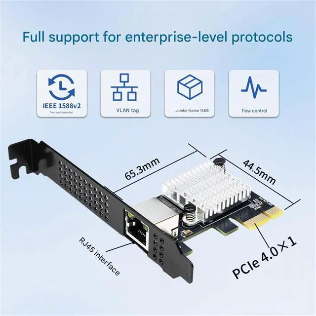 Alt view image 5 of 7 - Professional 10Gbps PCIe4.0 Networking Card with Universals Rj45 Port Ideal for Virtualization and 4K Streaming