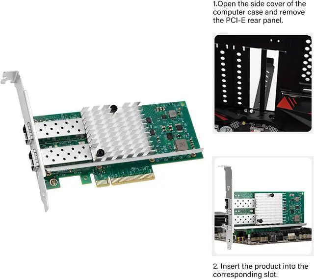 Alt view image 5 of 7 - X520-DA1 82599EN 10Gb Networking Card Double Port Ethernet Adapter PCIE Networking Card Accessories