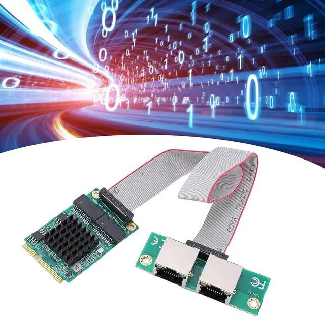 Alt view image 5 of 7 - Mini PCIe Gigabit Ethernet Adapter, Dual Port RJ45 Network Card with I350 Controller for Industrial PCs, Single Board Computers, Desktop,