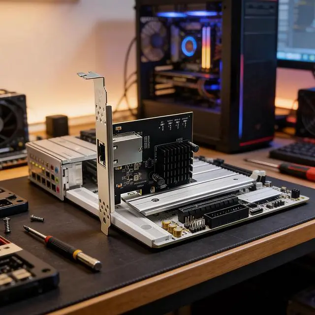 Alt view image 3 of 7 - Zopsc 10Gbps PCIe 4.0 Network Card, RTL8127AT Controller Gigabit Ethernet Adapter with Diskless PXE Support, for Desktop Server PC NAS Workstation