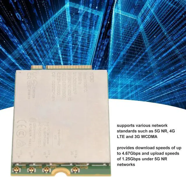 Alt view image 4 of 7 - DW5931e FM350-GL M.2 eSIM 5G Network Module Adapter Card, 4G LTE Network Card with 4x4 GNSS Modem, Compatible with Linux, for Latitude 5531 9330 3571